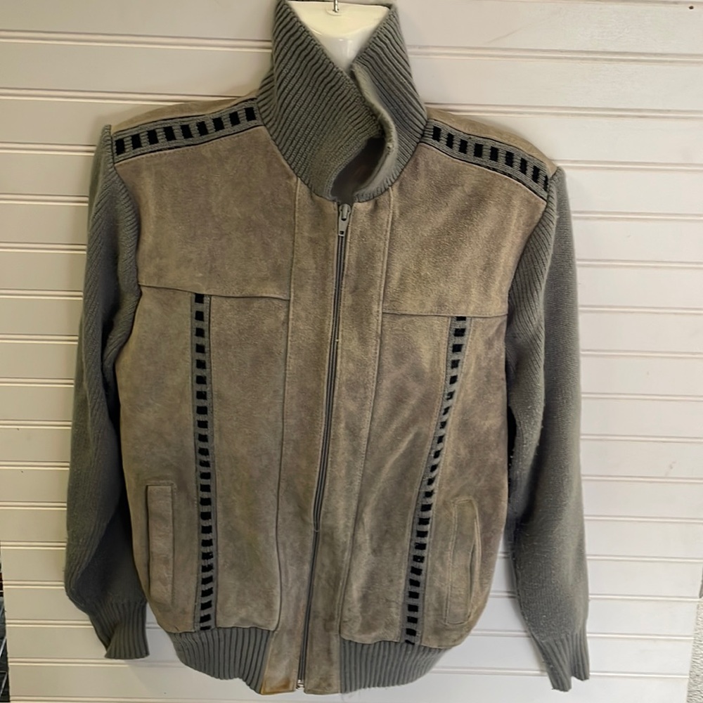 VTG- Oakton Ltd Leather& Sweater Jacket- 1980’s